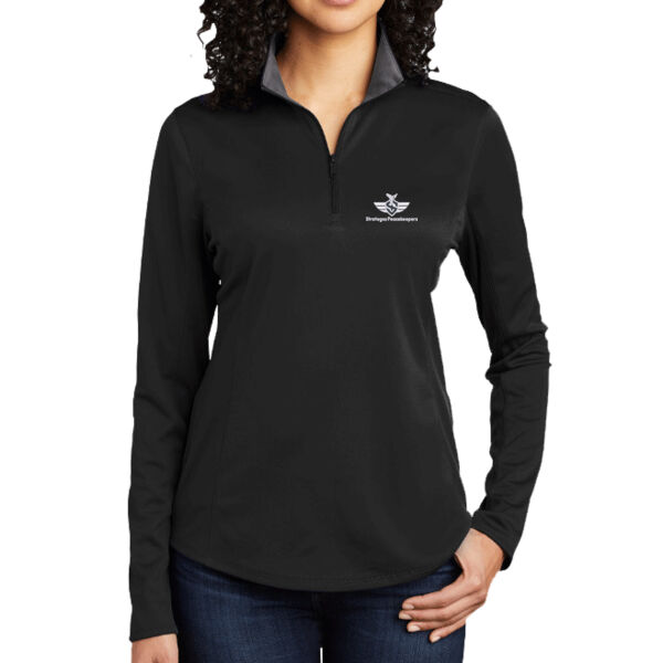 Embroidered Strategos Peacekeepers - Women's Silk Touch Performance 1/4 Zip Thumbnail