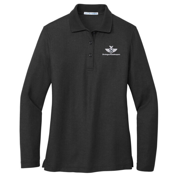 Embroidered Strategos Peacekeepers - Women's Silk Touch Long Sleeve Polo Thumbnail