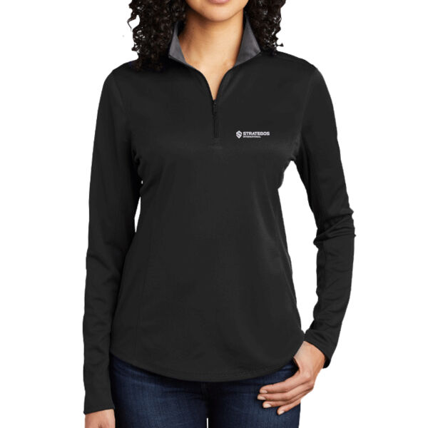 Embroidered Strategos Main - Women's Silk Touch Performance 1/4 Zip Thumbnail