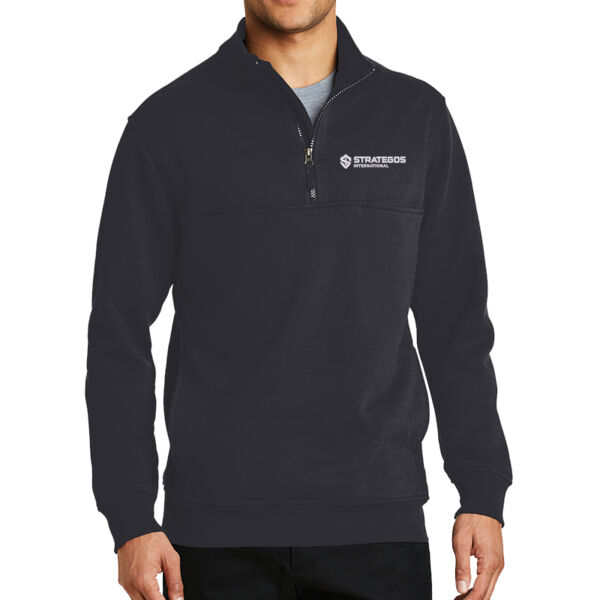 Embroidered Strategos Main - 1/2 Zip Job Shirt Thumbnail