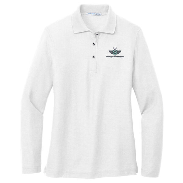 Embroidered Strategos Peacekeepers - Women's Silk Touch Long Sleeve Polo Thumbnail